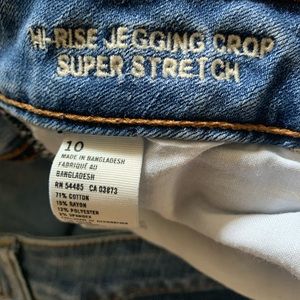 High Rise Crop Jegging Super Stretch